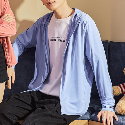 唐系列女装夏季时尚防晒衣外套连帽轻薄透气运动情侣防晒服/11-42