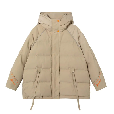 鸟家女装剪标2025冬装新款时尚连帽工装短款女款羽绒服C4737/G-45