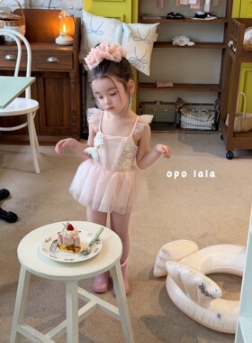 26夏·opolala 美人鱼泳衣款泳衣公主裙泡泡短袖连体泳衣