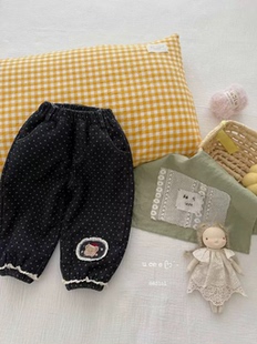 幼儿园裤 羊羔绒卫裤 女童小熊刺绣加厚绒牛仔裤 釉兮•25年冬新款