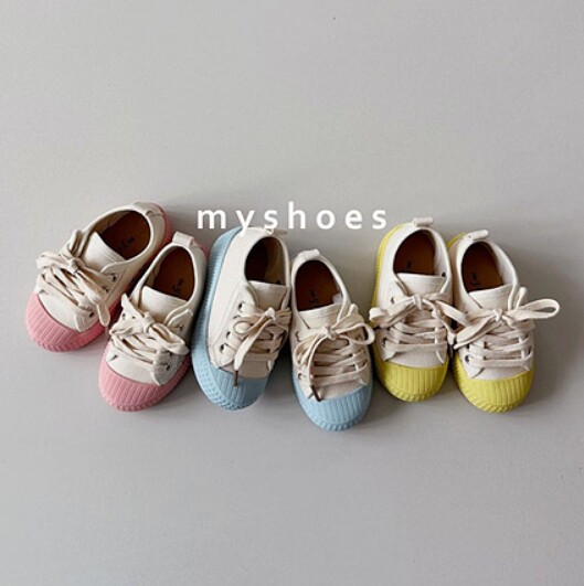 2024韩国正品代购MYSHOES儿童宝宝时尚拼色舒适百搭乐福鞋童鞋