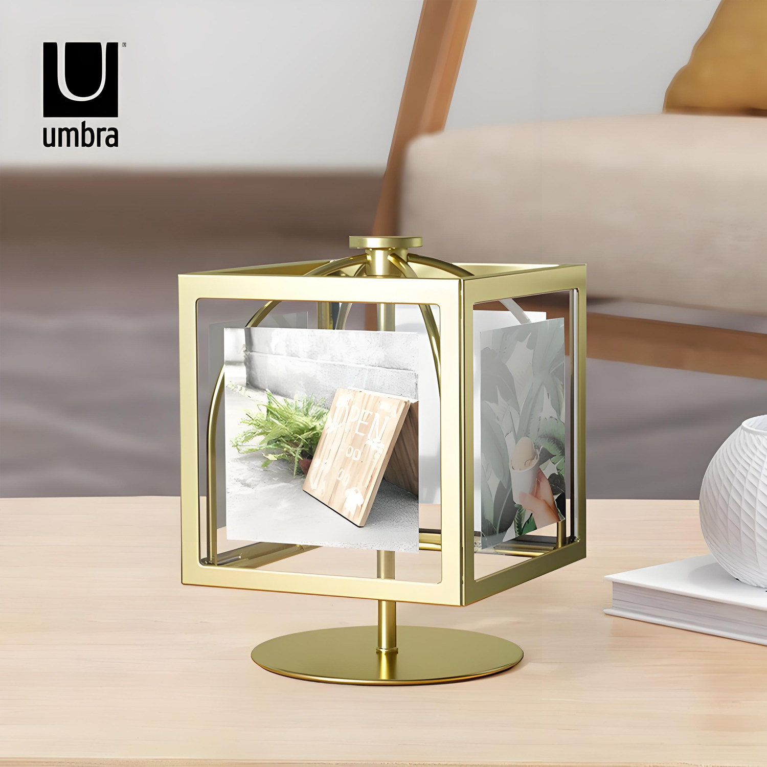 Umbra 创意现代金属旋转相框 ins组合相架桌面摆件 客厅卧室摆台 - 实物图
