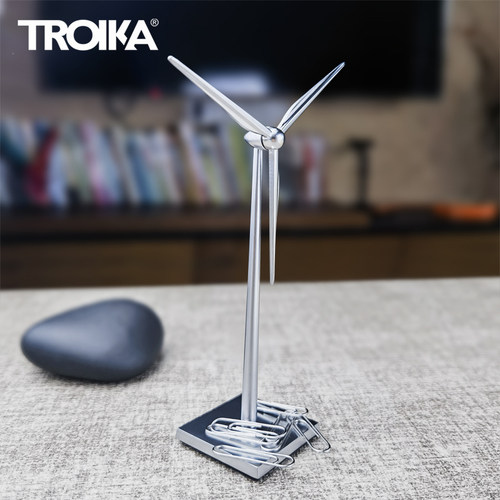 德国TROIKA纯金属风车桌面摆件