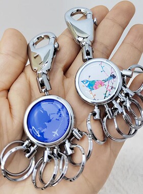 德国Troika多环腰挂钥匙扣男女创意高档可拆卸分类锁匙链条汽车