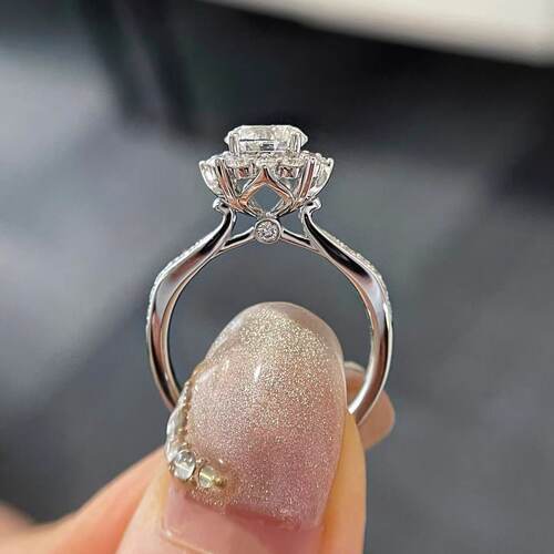 IGI培育钻钻戒女戒灿若星辰求婚戒铂金PT950戒指18K定金