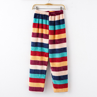 清仓特价！冬季女款珊瑚绒单件睡裤加厚法兰绒防寒保暖暖裤家居裤