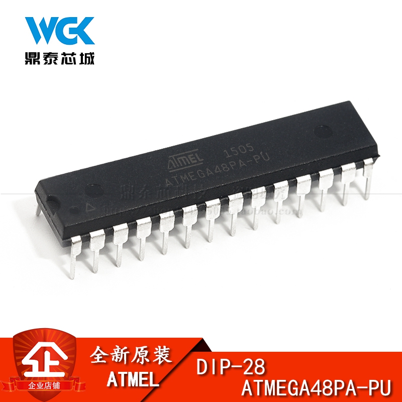 原装正品 直插 ATmega48PA-PU AVR 单片机 微控制器 DIP-28