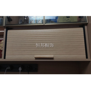 手动塑料pvc卷帘门帘推拉移门隐藏式百叶折叠门不占空间遮挡帘