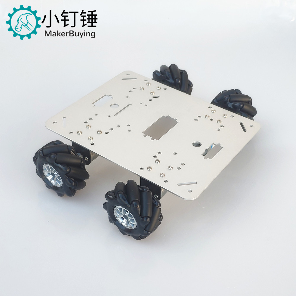 麦克纳姆轮小车底盘mecanum全向轮ros万向轮diy智能机器人steam