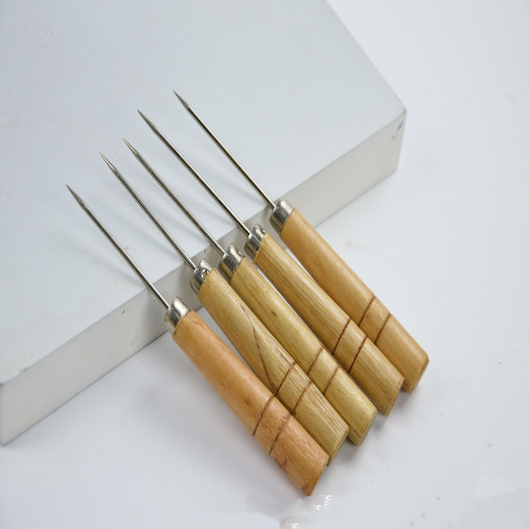 木柄锥子千枚通钻头 diy手工工具