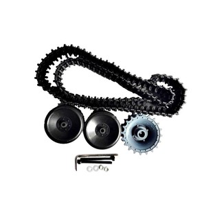 履带+履带驱动轮/履带轮+承重轮联轴器 坦克小车机器人瓦力模型