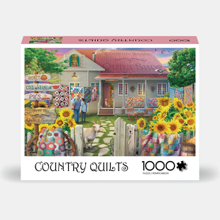 【向日葵房间】丝绒膜进口灰卡INS风1000片拼图家庭游戏50x70cm