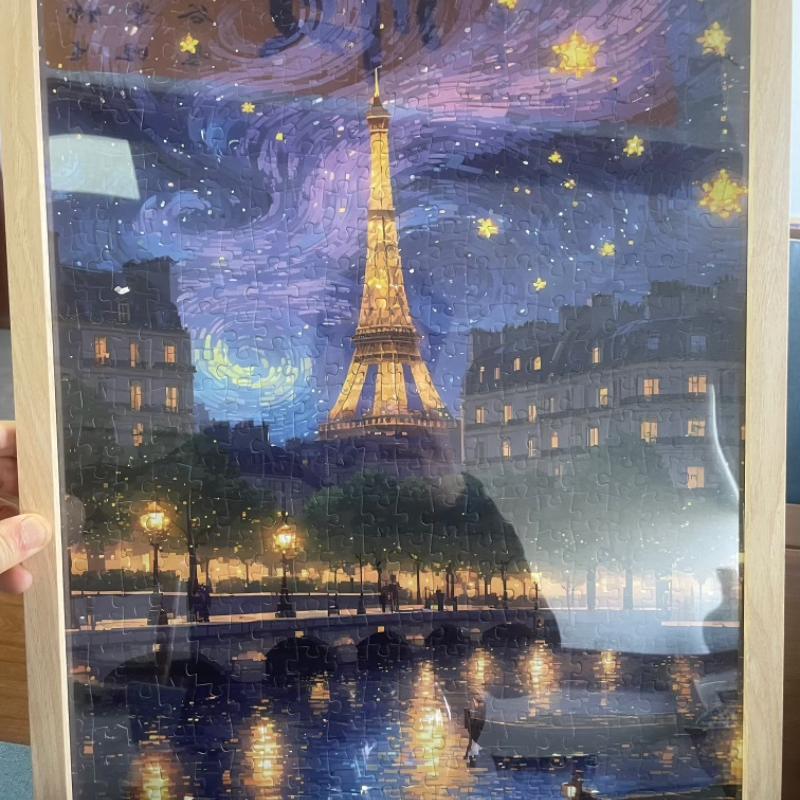 【埃菲尔铁塔 】 细闪进口蓝卡 成年500片拼图纸质拼图益智礼物