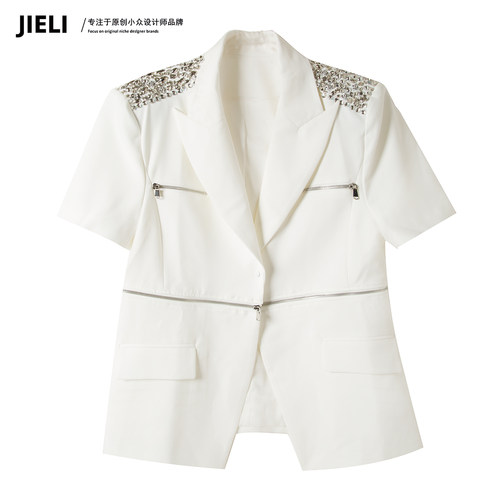 JIE LI/街力小众设计师定制款松弛感西装外套女W2379