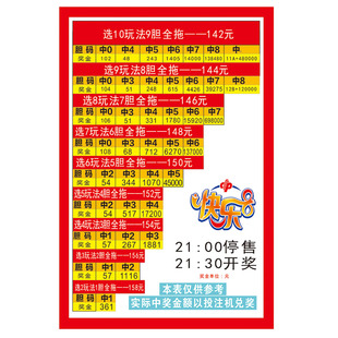 新版快乐8胆拖表快乐8全拖投注奖金速查表中奖明细表2025.12.30起