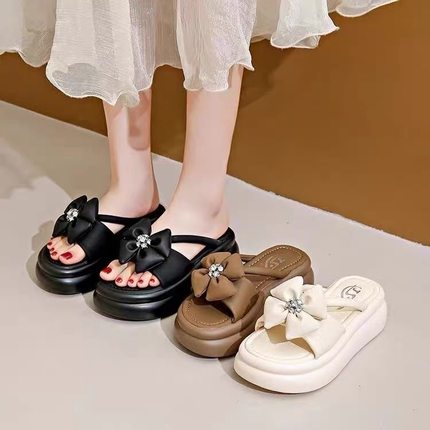 2025年8805-4四叶花女夏日懒人凉拖韩版拖鞋一字型沙滩鞋