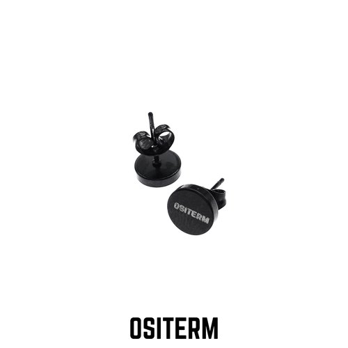 OSITERM官方正品 黑纽扣耳钉 男女耳环 基本款耳饰小众高级感配饰
