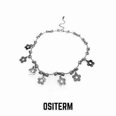 OSITERM金属机械花朵项链毛衣链 鹿晗同款 原创设计仿冒必究