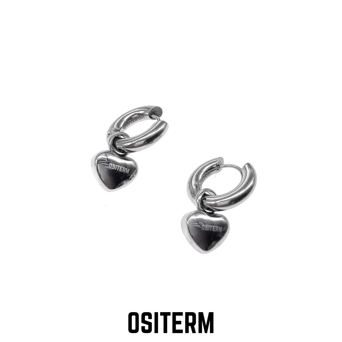 OSITERM MDONLOVE 系列机械爱心耳环 加粗耳饰男女耳坠原创设计