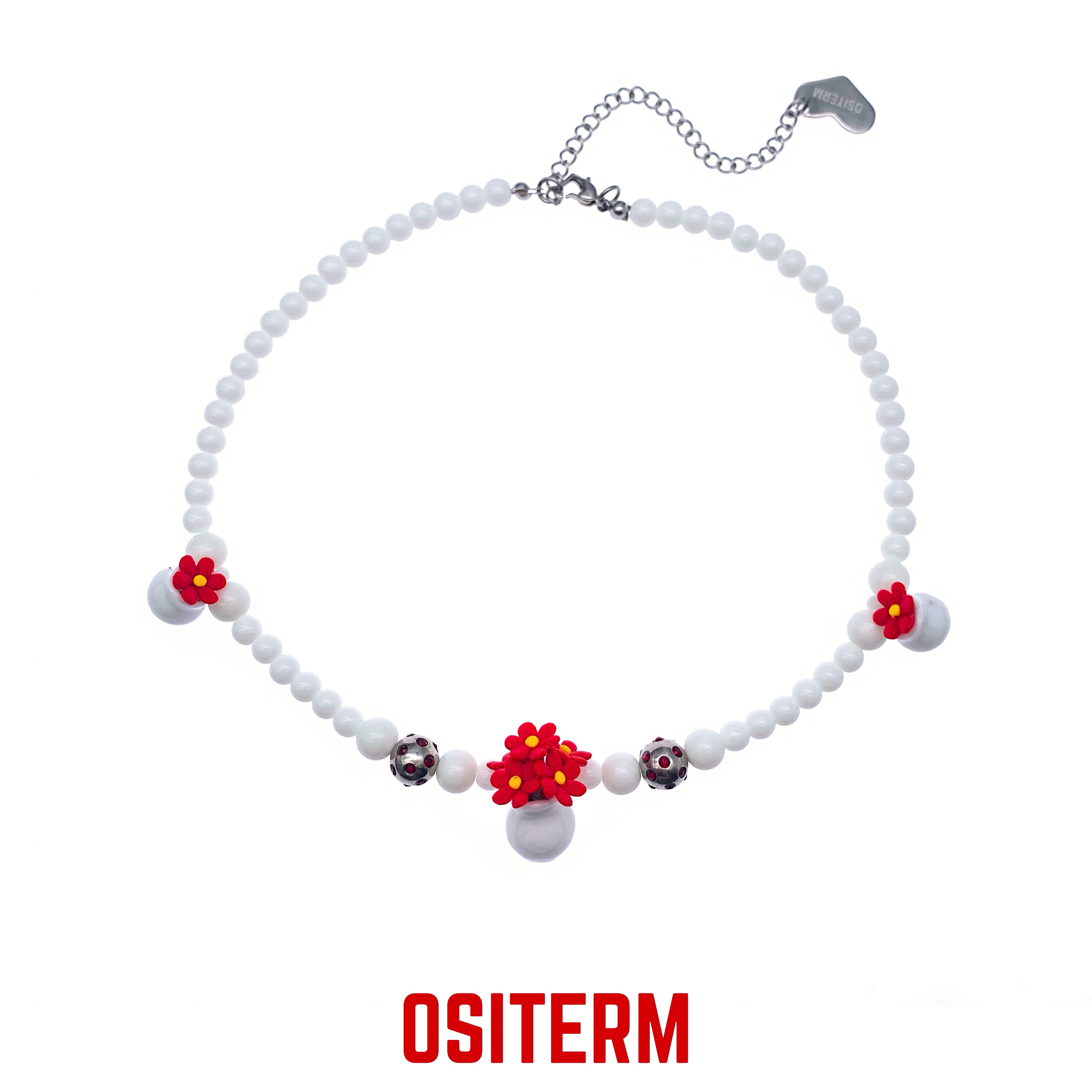 520限定OSITERM flipped系列太阳花花瓶项链男女款新中式陶瓷颈链