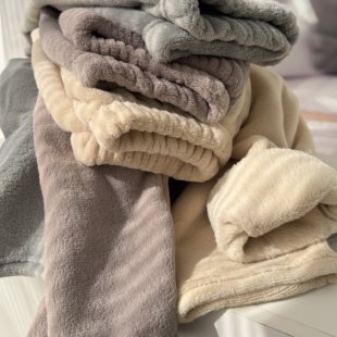 超柔软珊瑚绒睡裤 女秋冬加绒毛绒加厚实牛奶法兰绒保暖外穿家居裤