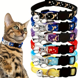 Moon With Pet Collar Bell Kitten TEMU海外仓一件Star
