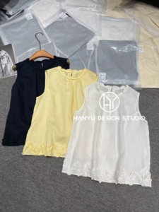私信询价【韩钰DESIGN】2026夏季新款天美减龄风木耳边无袖上衣女