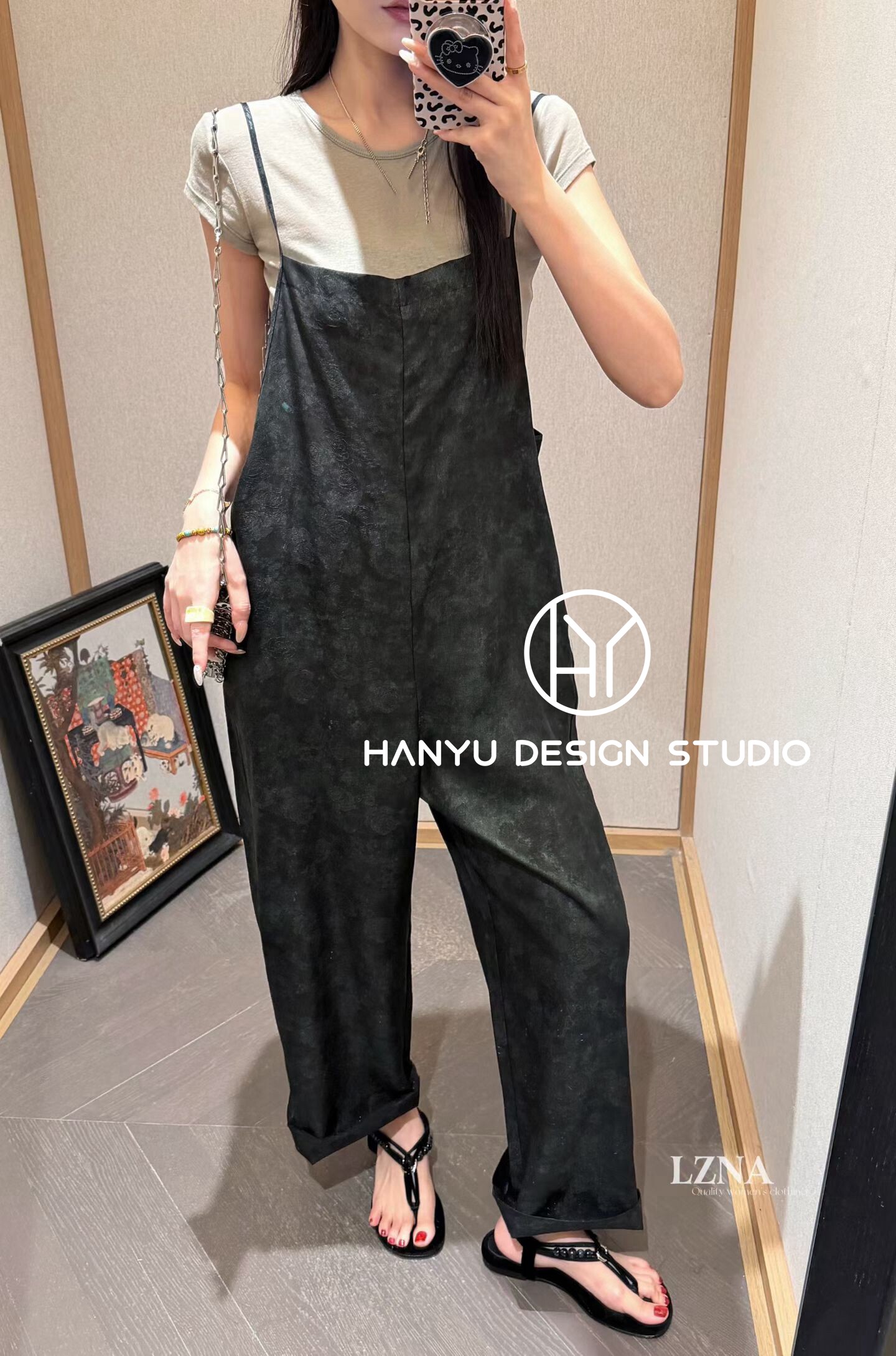 私信询价【韩钰DESIGN】2026夏季新款时尚假两件吊带背心连体裤女