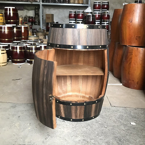 橡木桶开门红酒桶酒柜实木酒庄