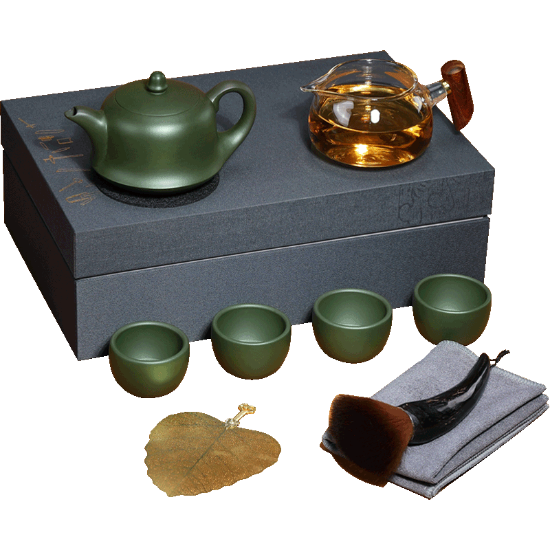 原矿墨绿泥全手工制作
