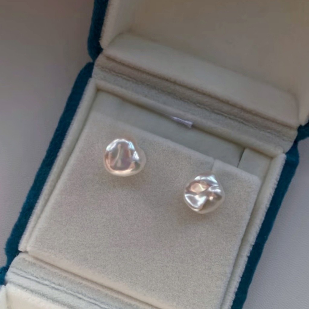 天然淡水极光澳白光keshi碎银子珍珠耳钉s925银针异形炫彩宝石光,珠宝/钻石/翡翠,耳饰,淘宝优惠券,粉丝福利购,淘宝优惠卷