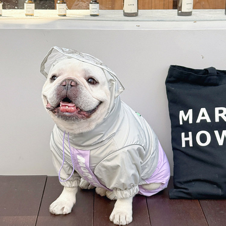 HeyElf狗狗雨衣法斗雨披巴哥泰迪四脚防水衣服比熊柯基宠物连体衣