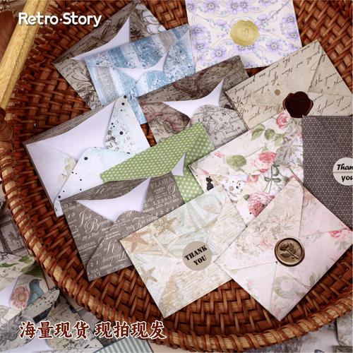 Retro.Story 折邮系列 迷你机关信封 自带封口贴DIY装饰复古6款