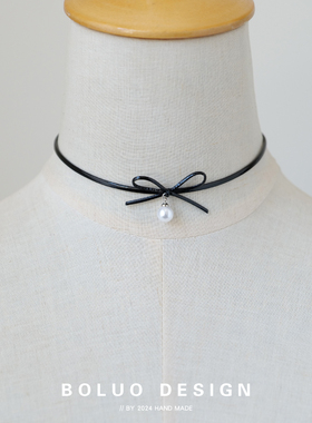 菠萝手作甜酷辣妹蝴蝶结choker