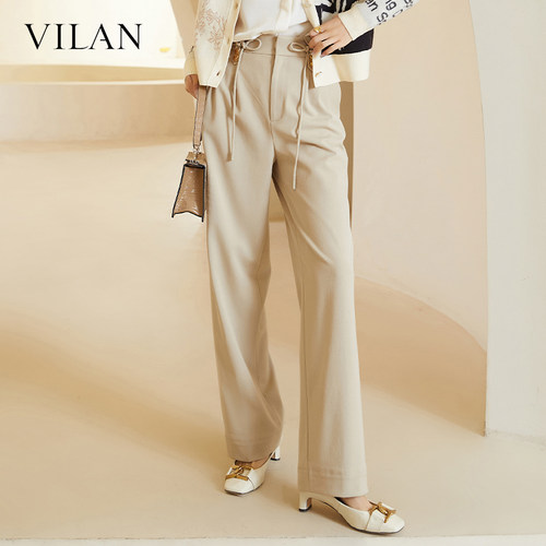VILAN慧兰通勤高腰休闲裤女