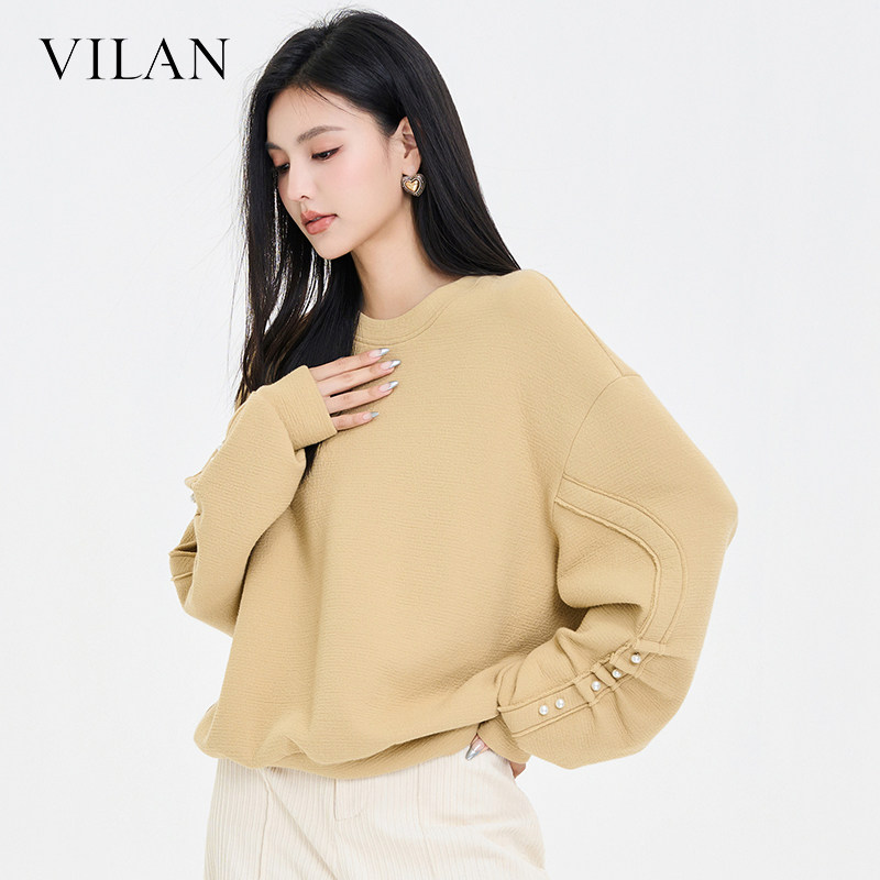 VILAN慧兰通勤圆领卫衣女