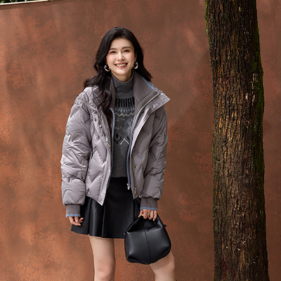 vilan/慧兰商场同款羽绒服女2025新款立领显瘦高级感小众外套上衣