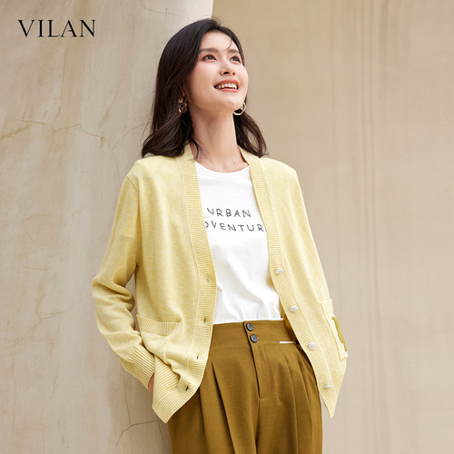 VILAN慧兰通勤针织开衫女