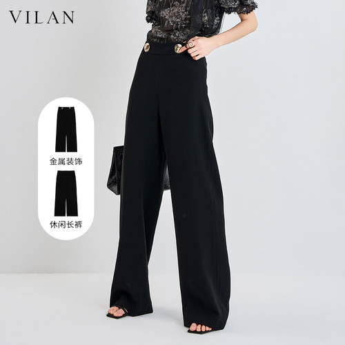 vilan/慧兰休闲裤女2025夏季新款