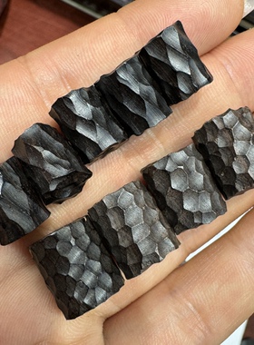 黑檀木桶珠散珠子顶珠腰珠文玩佛珠DIY饰品配件