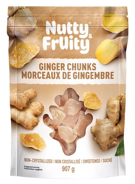 2袋9.5折 加拿大直邮 Nutty and Fruity 姜糖 907g