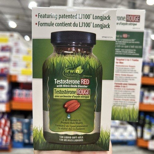 加拿大直邮 Irwin Naturals Testosterone UP Red睾酮素120粒
