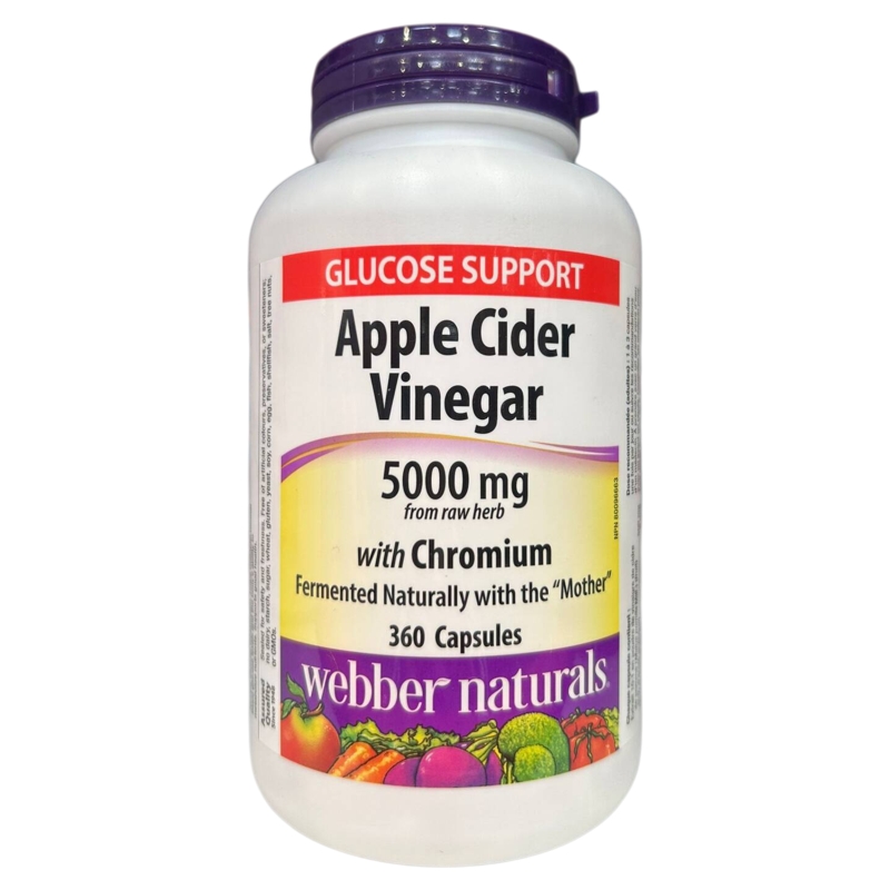 2瓶减10元加拿大直邮Webber Naturals伟博苹果醋胶囊5000mg 360粒