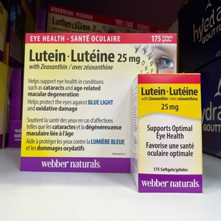 2瓶减10 Naturals伟博成人叶黄素胶囊175粒25mg 加拿大直邮WEBBER