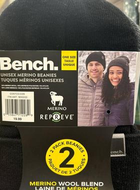 加拿大直邮 Bench 50%羊毛帽子2件装 均码