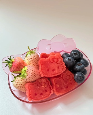 小红书同款哈喽kt猫水果盘餐盘外出野营露营摆盘冷菜盘盘子