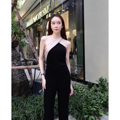 夏长款御姐范派对宴会礼服连体裤