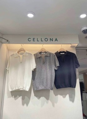 九0223韩国东大门针织衫-区CELLONA-8445385洋气通勤简约纯色流行