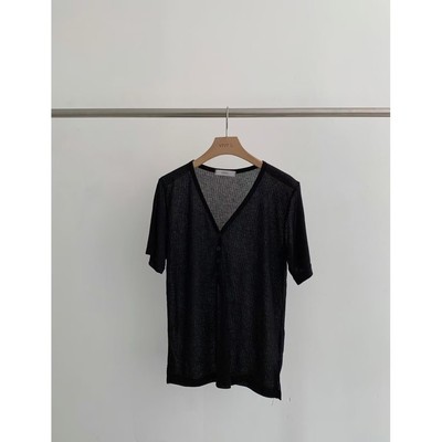 九0401韩国东大门针织衫-区viveL-8486734纯色别致正品复古夏款