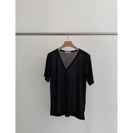 九0401韩国东大门针织衫-区viveL-8486734纯色别致正品复古夏款